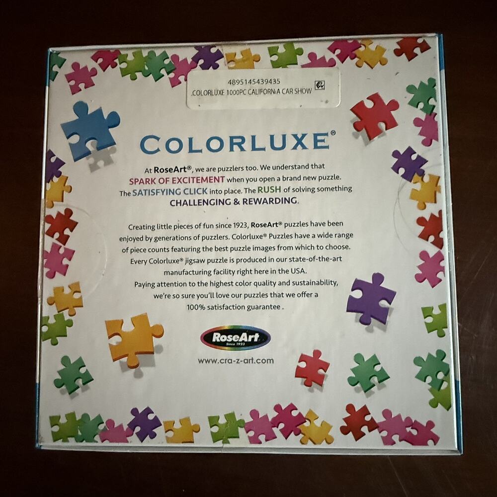 Roseart Colorluxe Rainbow 1000 Pc Puzzle. Muscle cars, car show. - Picture 2 of 2